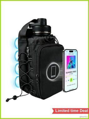 Magnetic Gym Bag with Water Bottle Holder & Phone Mount Hands-Free